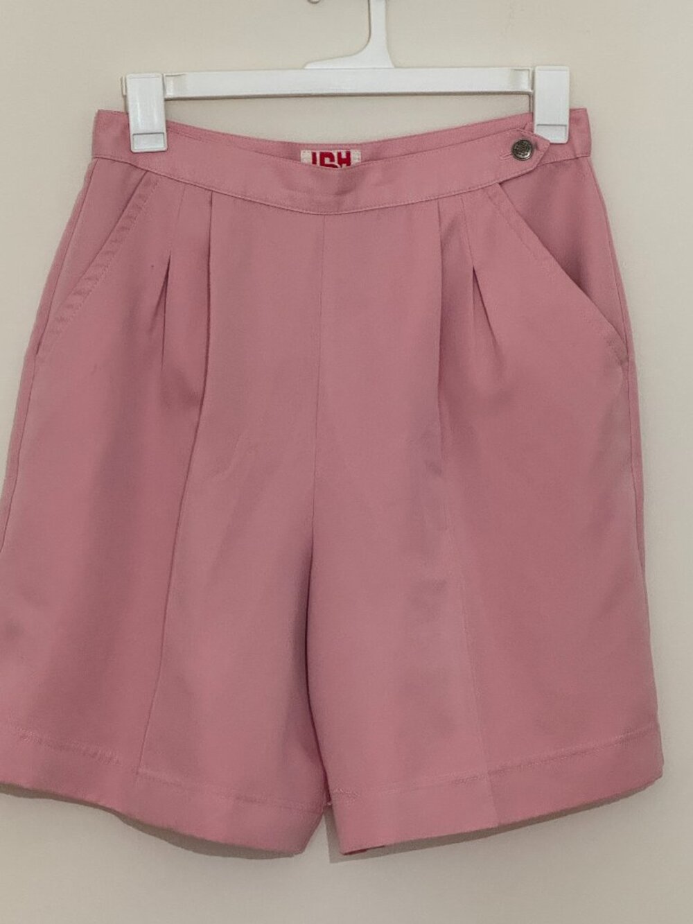 Vintage LBH Pleated Shorts Womens 10 M Pink High Waisted Bermuda Golf Made in US